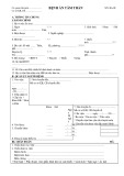 Mẫu Bệnh án Tâm thần (MS: BA-09)