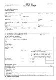 Mẫu Bệnh án Răng Hàm Mặt (MS: BA-12)
