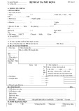 Mẫu Bệnh án Tai Mũi Họng (MS: BA-13)