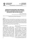 Research on the education of slow learners in mathematics: Bibliometric analysis of scientific bibliography from the scopus databas