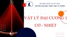 Bài giảng Vật lý đại cương 1 (Cơ - Nhiệt): Chương 1