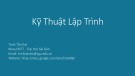 Bài giảng Kỹ thuật lập trình: Giới thiệu môn học - Trịnh Tấn Đạt (2024)