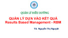 Bài giảng Quản lý điều dưỡng - Bài 2: Quản lý dựa vào kết quả (Results Based Management – RBM)