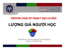 Bài giảng Phương pháp sư phạm y học cơ bản – Bài 2: Lượng giá người học