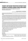 Students' and teachers' perspectives on project-based learning in a blended-learning translation course