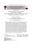 Expense management for green transition in businesses for sustainability: Factors affecting electric vehicles depreciation management in transportation enterprises in Vietnam