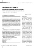 An SFG analysis of modality in English journal articles on finance