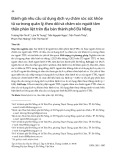 Đánh giá nhu cầu sử dụng dịch vụ chăm sóc sức khỏe từ xa trong quản lý, theo dõi và chăm sóc người tâm thần phân liệt trên địa bàn thành phố Đà Nẵng