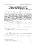 Các nhân tố ảnh hưởng đến sự gắn kết của nhân viên đối với công việc tại Công ty TNHH Tae Kwang Cần Thơ