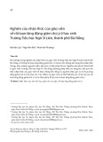 Nghiên cứu nhận thức của giáo viên về rối loạn tăng động giảm chú ý ở học sinh Trường Tiểu học Ngô Sĩ Liên, thành phố Đà Nẵng