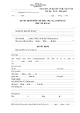 Mẫu Quyết định đình chỉ điều tra vụ án hình sự đối với bị can