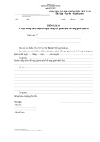 Mẫu Thông báo về việc không chấp nhận đề nghị trưng cầu giám định bổ sung/giám định lại