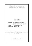 Giáo trình Bảo dưỡng và sửa chữa hệ thống phun xăng điện tử (Ngành: Công nghệ ô tô - Trình độ: Trung cấp) - Trường Trung cấp nghề Củ Chi
