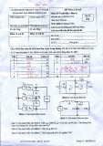 Đề thi học kì 1 môn Kỹ thuật điện-điện tử năm 2020-2021 (Hệ CLC)