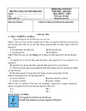 Đề thi học kì 1 môn KHTN lớp 7 năm 2024-2025 - Trường THCS Nguyễn Khuyến, Tam Kỳ (Phân môn Hóa)