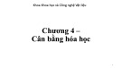 Bài giảng Hóa đại cương 2: Chương 4 - Cân bằng hóa học