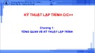 Bài giảng Kỹ thuật lập trình C/C++: Chương 1 - Tổng quan về kỹ thuật lập trình