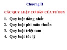 Bài giảng Logic học đại cương: Chương 2 - Các quy luật cơ bản của tư duy