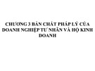 Bài giảng Luật kinh tế 1: Chương 3