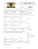 Đề thi khảo sát chất lượng môn Toán lớp 12 (có đáp án) năm 2019-2020 - Trường THPT Thuận Thành 1
