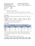 Đề thi kết thúc học phần học kì 1 môn Thống kê ứng dụng trong du lịch năm 2021-2022