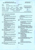 Đề thi kết thúc học phần giữa học kì 1 môn Điều dưỡng cơ sở 2 (Phần lý thuyết) năm 2020-2021