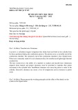 Đề thi kết thúc học phần học kì 3 môn Động cơ đốt trong 1 - Kết cấu động cơ năm 2021-2022