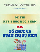 Đề thi kết thúc học phần học kì 1 môn Tổ chức và quản trị sự kiện năm 2021-2022
