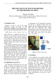 The influence of test parameters on the erosion of soils