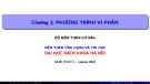 Bài giảng Giải tích 3: Chương 2 - Phương trình vi phân