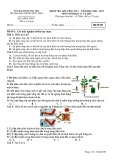 Đề thi giữa học kì 2 môn Sinh học lớp 11 năm 2024-2025 có đáp án - Trường PTDTNT Tỉnh Quảng Trị