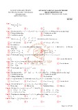 Đề thi giữa học kì 1 môn Giải tích 2 năm 2010-2011 có đáp án - Mã đề 01