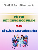 Đề thi học kì 2 môn Kỹ năng làm việc nhóm năm 2020-2021
