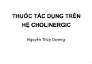 Bài giảng Thuốc tác dụng trên hệ cholinergic - Nguyễn Thùy Dương