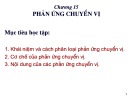 Bài giảng Kỹ thuật hóa dược: Chương 15 - Phản ứng chuyển vị