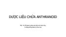 Bài giảng Dược liệu chứa anthranoid - PGS. TS. Đỗ Quyên