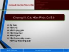 Bài giảng Giải tích phức: Chương 3 - Nguyễn Thị Huyền Nga