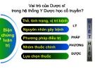 Bài giảng Dược học cổ truyền