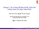 Bài giảng Nhập môn hệ quản trị cơ sở dữ liệu: Chương 2 - Trịnh Anh Phúc, Nguyễn Thị Thu Hương
