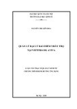 Luận văn Thạc sĩ Quản lý kinh tế: Quản lý đại lý bảo hiểm nhân thọ tại Công ty TNHH Bảo hiểm Nhân thọ Vietinbank Aviva