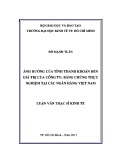 Luận văn Thạc sĩ Kinh tế: Ảnh hưởng của tính thanh khoản đến giá trị của công ty - Bằng chứng thực nghiệm tại các ngân hàng Việt Nam