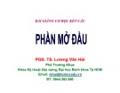 Bài giảng Cơ học kết cấu: Mở đầu - PGS. TS. Lương Văn Hải