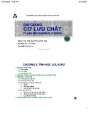 Bài giảng Cơ lưu chất: Chương 2 - ThS. Trà Nguyễn Quỳnh Nga