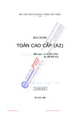 Bài giảng Toán cao cấp (A2) - TS. Lê Bá Long, ThS. Đỗ Phi Nga [Chuẩn Nhất]