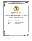 Tập bài giảng Sinh lý học thể dục thể thao