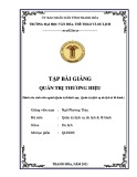 Tập bài giảng Quản trị thương hiệu