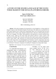 A study on the online language of the young today based on the social platform facebook