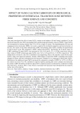 Effect of nano-calcium carbonate on mechanical properties of interfacial transition zone between fiber surface and concrete