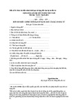 Mẫu Đơn xin điều chỉnh thời hạn sử dụng đất của dự án đầu tư (Mẫu số 10)