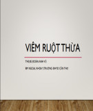 Bài giảng Viêm ruột thừa - ThS. BS. Đoàn Anh Vũ